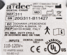 Load image into Gallery viewer, Adec 311 Dental Exam Chair w/ 541 12 O&#39;Clock Rear Delivery, 375L Exam Light
