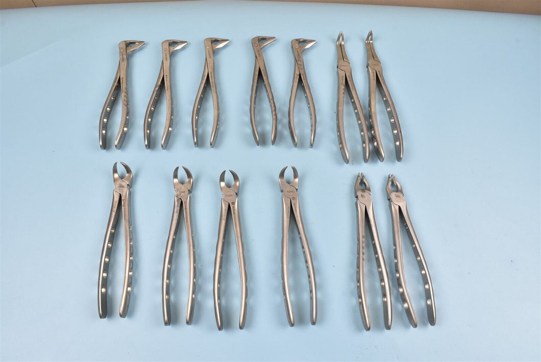 Lot of 13 Hu-Friedy Dental Apical Forceps