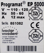 Load image into Gallery viewer, Ivoclar Vivadent Programat EP5000 Dental Restoration Furnace
