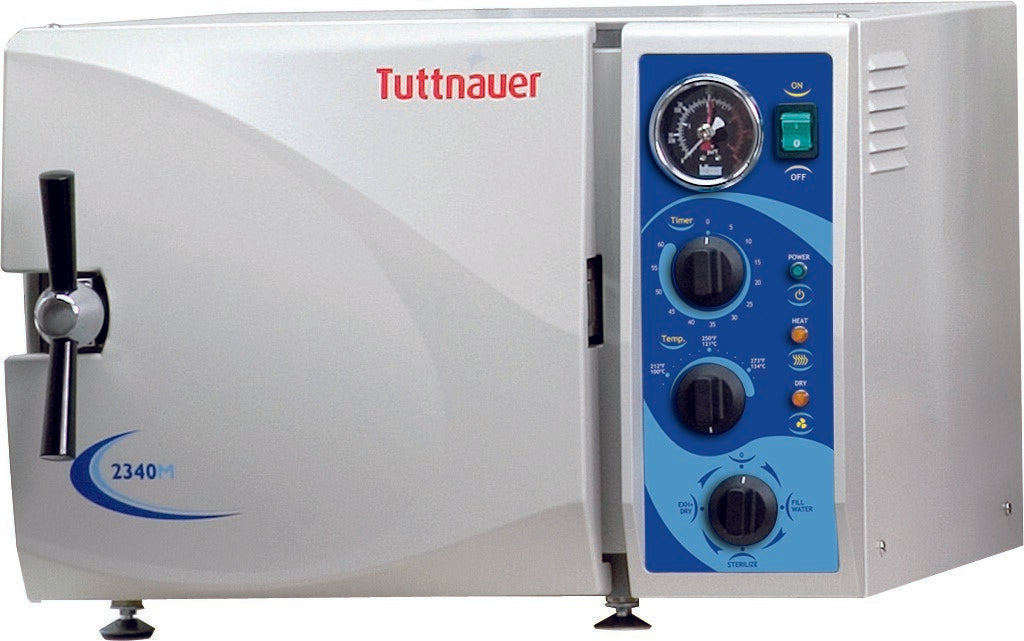 Tuttnauer 2340M Manual Dental Sterilizer Instrument w/ 1 Year Warranty