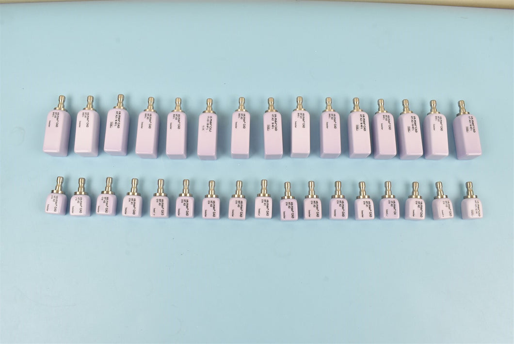 Lot of 32 Ivoclar Vivadent e.Max Cad Dental Milling Blocks for CAD/CAM Dentistry