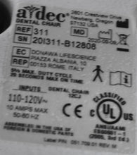 Load image into Gallery viewer, Adec 311 Denal Exam Chair with 541 12 O&#39;Clock Rear Delivery, 375L Exam Light
