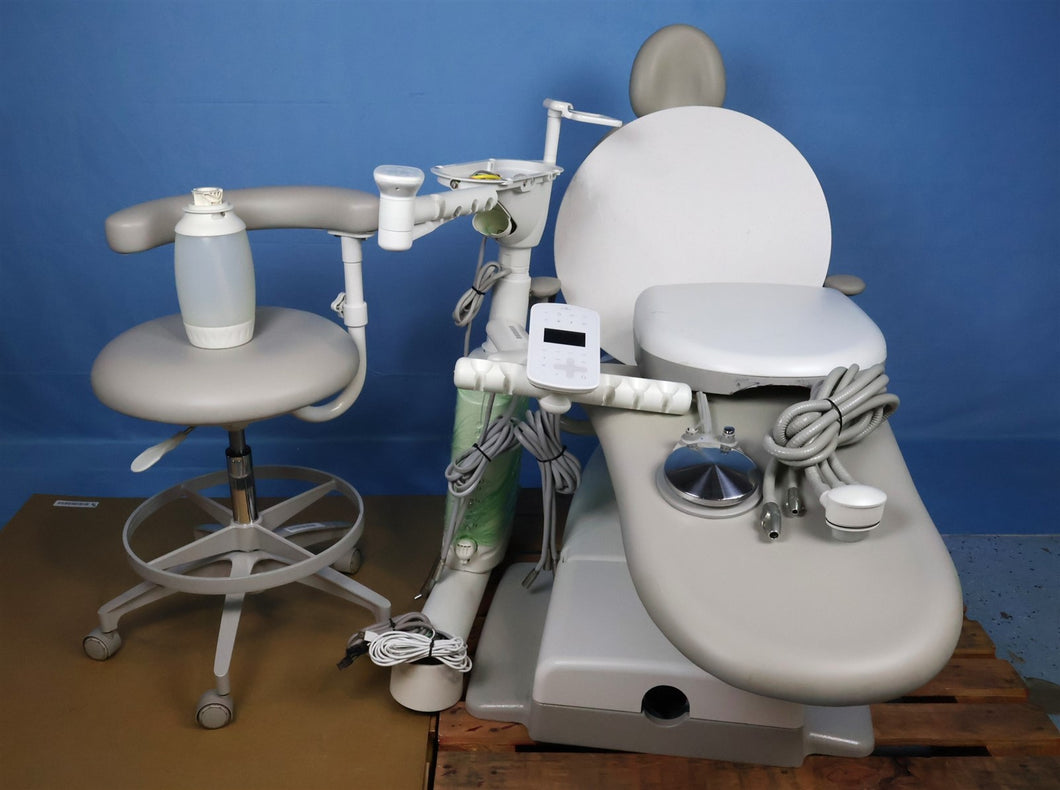 Adec 311 Dental Exam Chair with 12 O'Clock Rear Delivery and 422 Assistant Stool