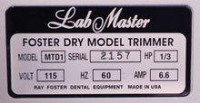 Load image into Gallery viewer, Ray Foster MTD1 Dental Dry Model Trimmer – High Precision Lab Trimmer
