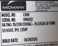 Load image into Gallery viewer, Midmark Classic Series CV6R Dental Vacuum Pump Operatory Suction System
