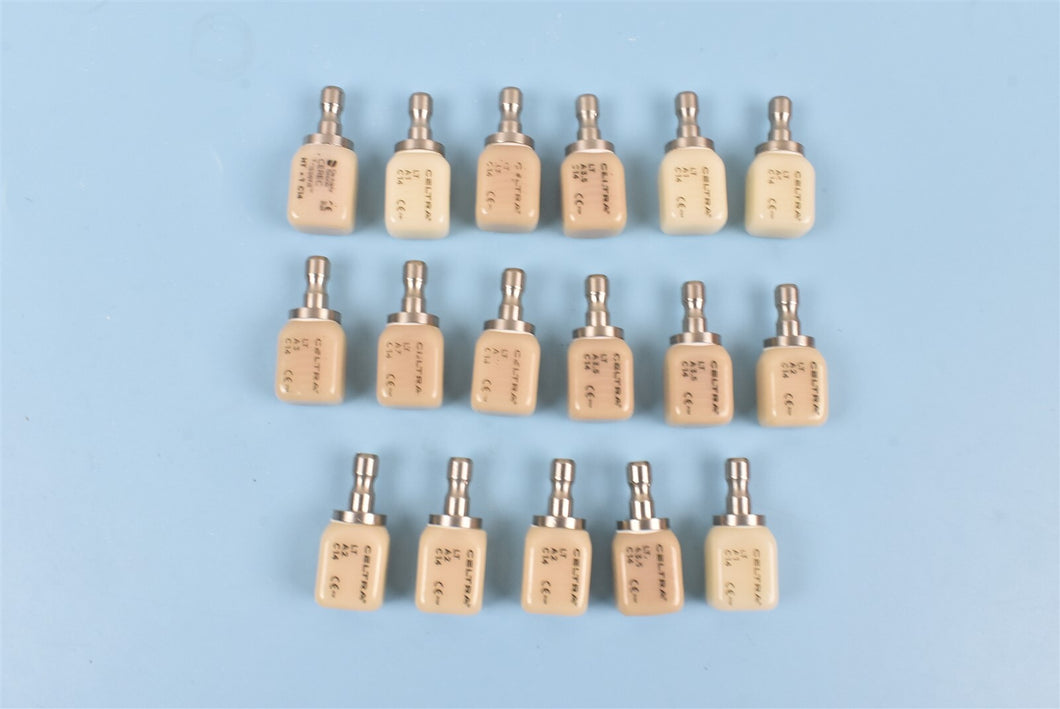 Lot of 17 Dentsply Celtra Dental Milling Blocks for CAD/CAM Dentistry