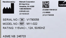 Load image into Gallery viewer, Midmark M11 Dental Autoclave Sterilizer REFURBISHED w/ 1 YEAR WARRANTY
