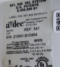 Load image into Gallery viewer, Adec 311 Dental Chair w/ 541 12 O&#39;Clock Rear Delivery, 422 Assistant Stool
