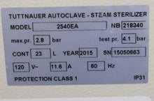 Load image into Gallery viewer, Tuttnauer EZ10 Dental Autoclave Steam Instrument Sterilizer
