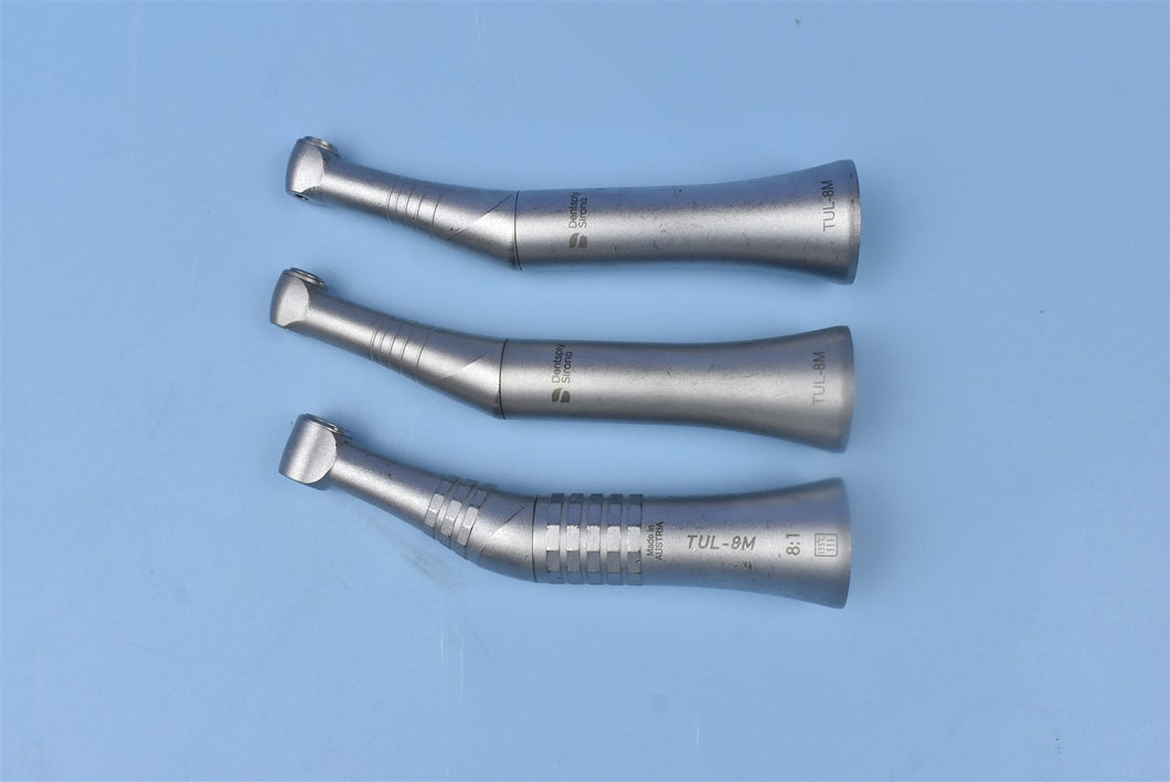 Lot of 3 Dentsply Sirona Tul-8M Dental Dentistry Handpieces