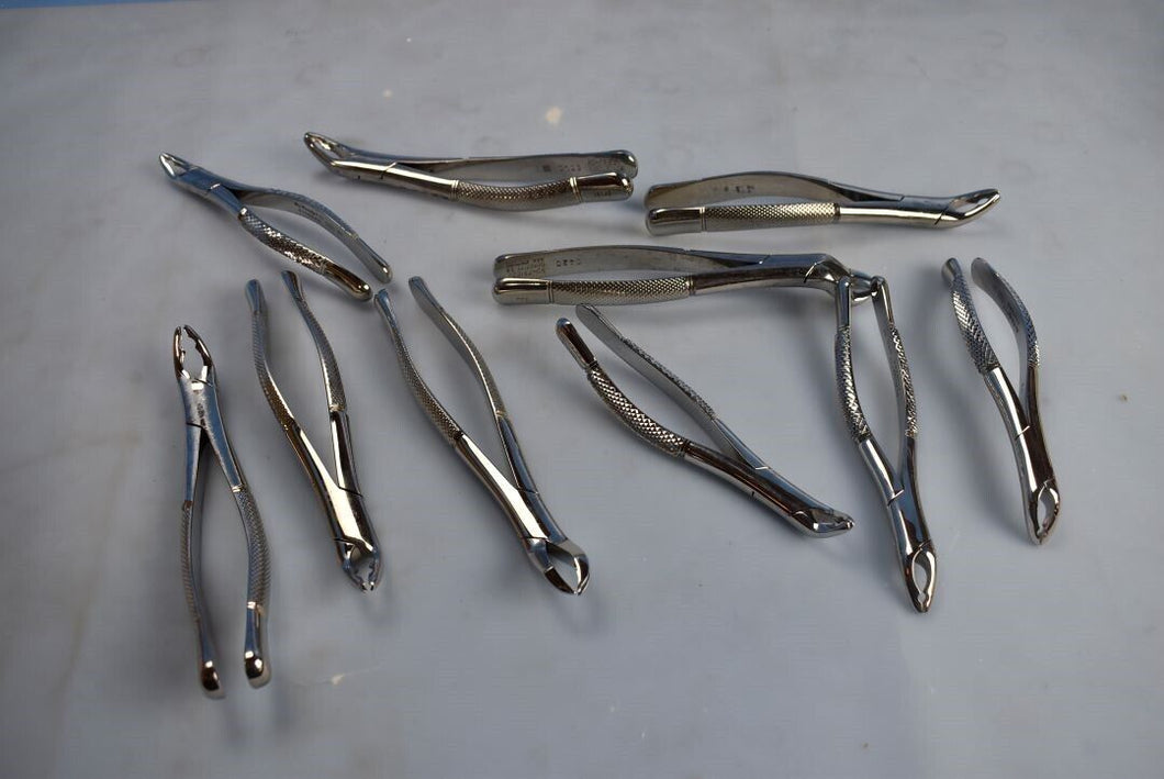 Lot of 10 Hu-Friedy Dental Dentistry Tooth Extraction Apical Forceps