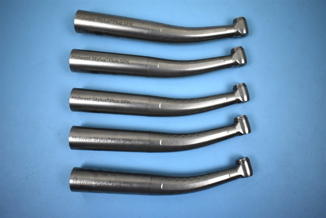 Lot of 5 Dentsply Sirona Midwest Stylus Plus SPK Dental Dentistry Handpieces