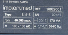 Load image into Gallery viewer, W&amp;H ImplantMed SI-915 Dental Console &amp; Implant Motor System
