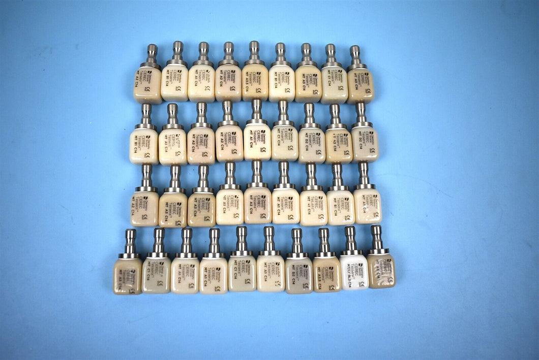 Lot of 33 Dentsply Sirona CEREC Tessera Dental CAD/CAM Dentistry Milling Blocks