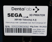 Load image into Gallery viewer, Dentafab Sega 3D Dental Resin Printer - FOR PARTS
