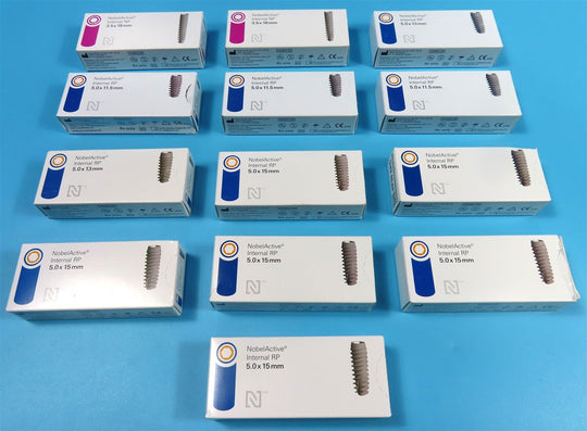 NEW UNUSED Lot of 13 Nobel Biocare NobelActive Internal Dental Implant Systems