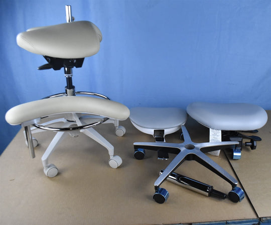 NEW UNUSED Lot of 2 Belmont Dental Ergonomic Doctor & Assistant Stools