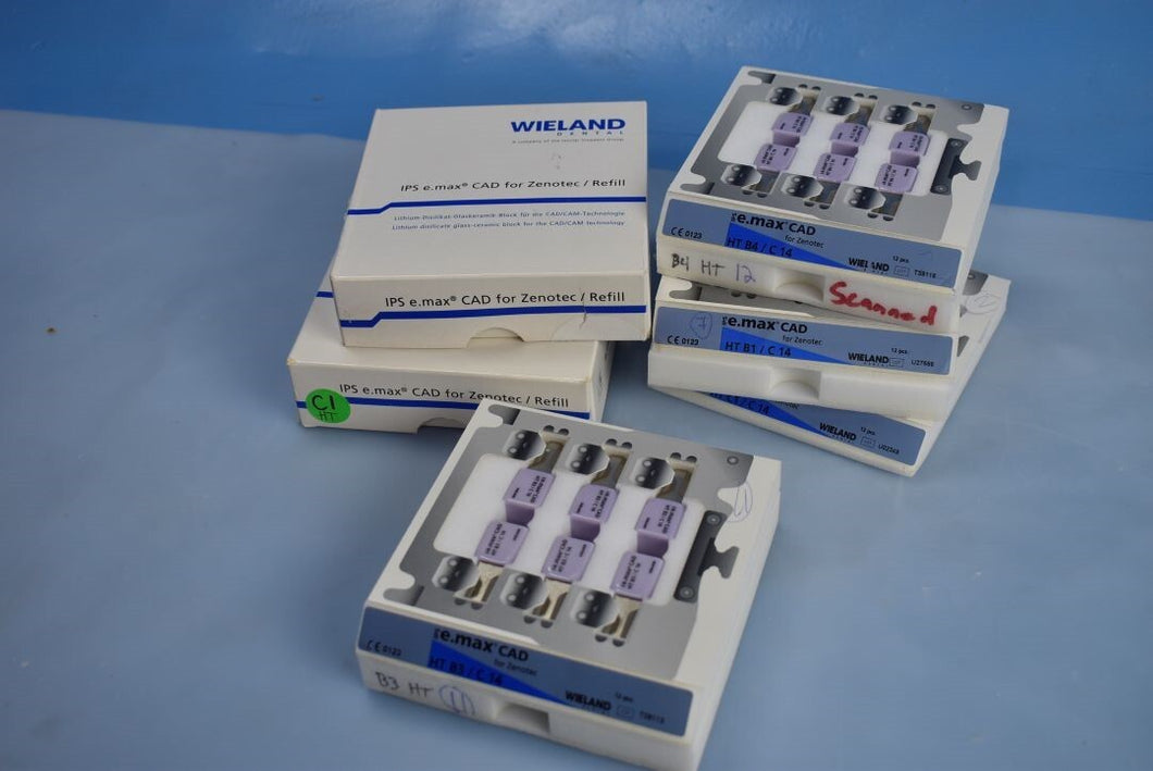 Mixed Lot of 56 Wieland IPS e.max HT Dental CAD/CAM Milling Blocks