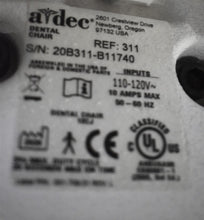 Load image into Gallery viewer, Adec 311 Dental Exam Chair with 541 12 O&#39;Clock Rear Delivery, 375L Exam Light
