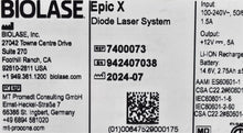 Load image into Gallery viewer, Biolase Epic X Dental Diode Laser System - FOR PARTS/REPAIR
