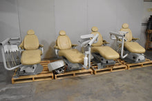 Load image into Gallery viewer, Lot of 4 Pelton &amp; Crane SP20 Yellow Operatory Chairs Package with Deliveries
