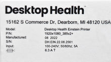 Load image into Gallery viewer, Desktop Health Einstein Dental 3D Printer (2022) FOR PARTS/REPAIR
