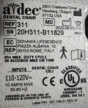 Load image into Gallery viewer, Adec 311 Dental Exam Chair with 541 12 O&#39;Clock Rear Delivery, 375L Exam Light
