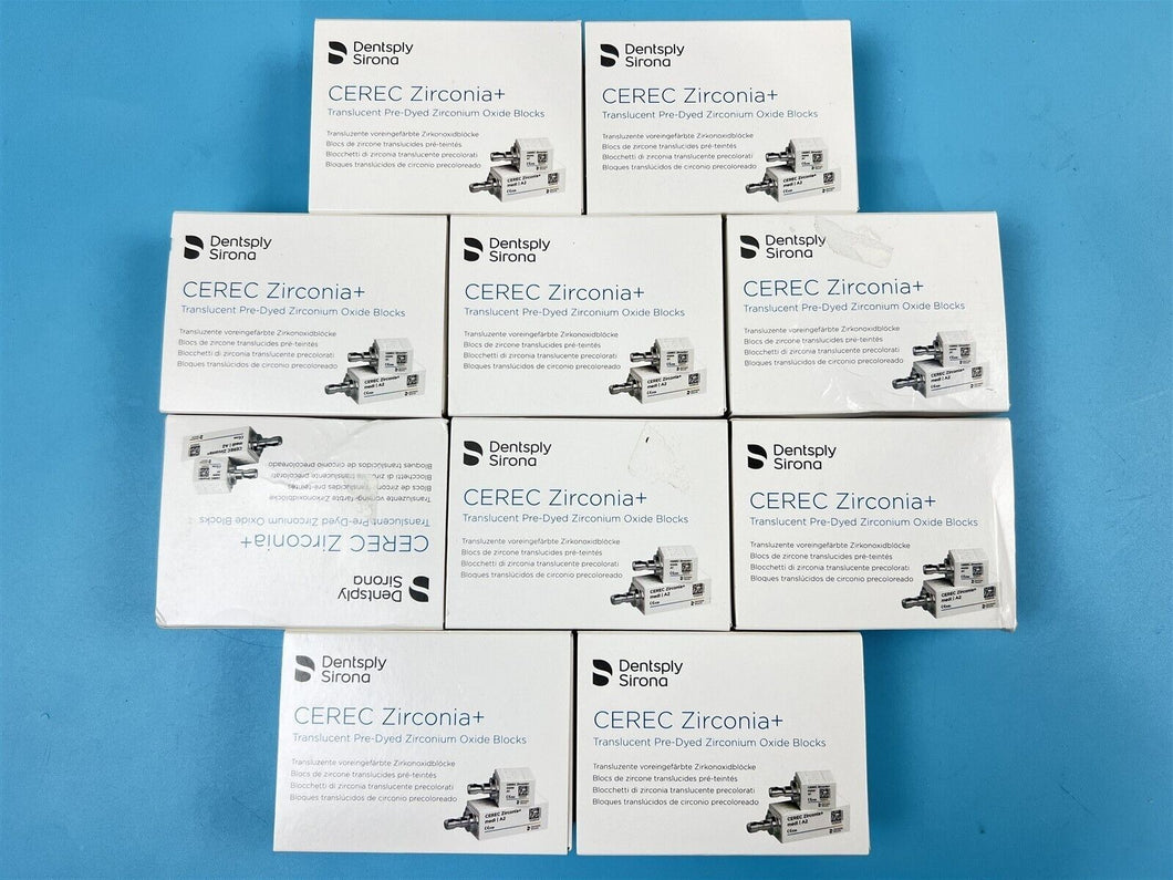 NEW UNUSED Lot of 30 Dentsply Sirona Zirconia+Dental CAD/CAM Milling Blocks