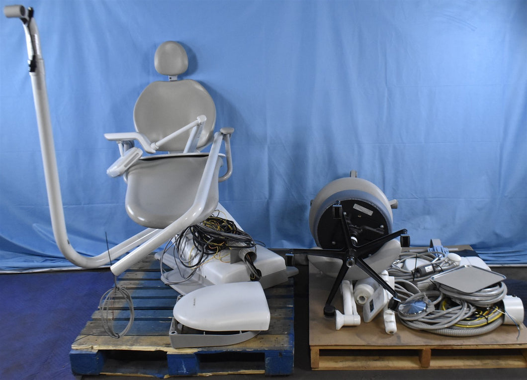 Adec 311 Dental Exam Chair with 541 12 O'Clock Rear Delivery, 375L Exam Light