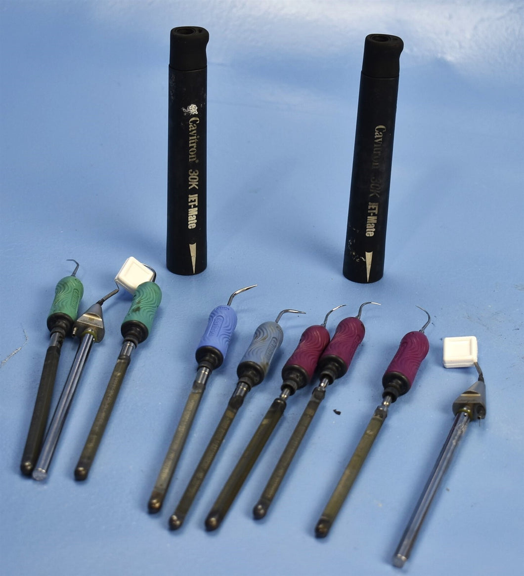 Lot of Dentsply Cavitron JET-Mate Dental Dentistry Handpieces w/ Inserts