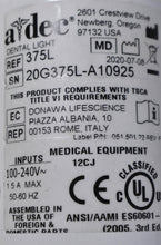 Load image into Gallery viewer, Adec 311 Dental Exam Chair w/ 541 12 O&#39;Clock Rear Delivery, 375L Exam Light
