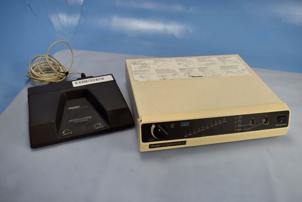 Stryker Command 2 Dental Electric Control Console & Motor System - SOLD AS-IS