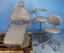 Load image into Gallery viewer, Adec 1040 Ergonomic Dental Exam Chair w/ Doctor &amp; Assistant Stool Package
