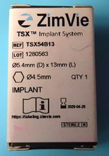 Load image into Gallery viewer, NEW UNUSED Lot of 12 Zimmer Biomet TSX Dental Implants
