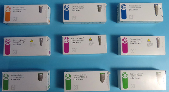 NEW UNUSED Lot of 9 Nobel Biocare Replace Select Tapered Dental Implant Systems