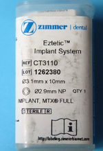 Load image into Gallery viewer, NEW UNUSED Lot of 6 Zimmer Biomet EZTETIC Dental Implants
